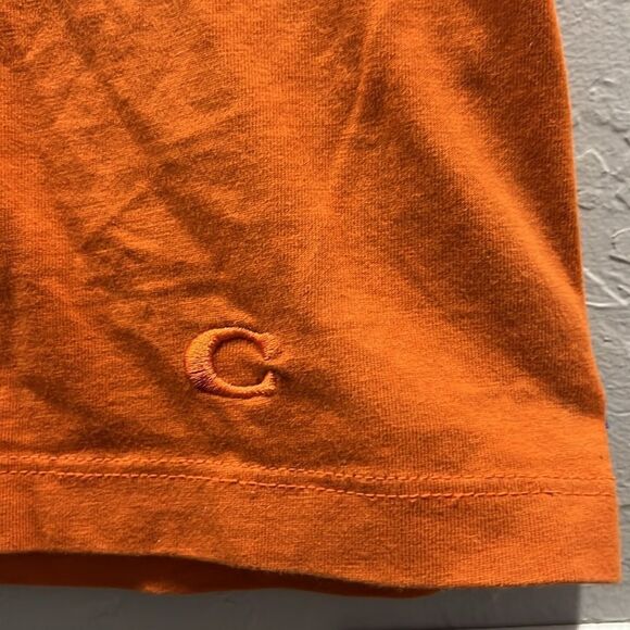 🔥🔥 COACH NEW YORK Designer Brand T-shirt Women Sz XL - Burnt Orange - PERFECT - Picture 5 of 9